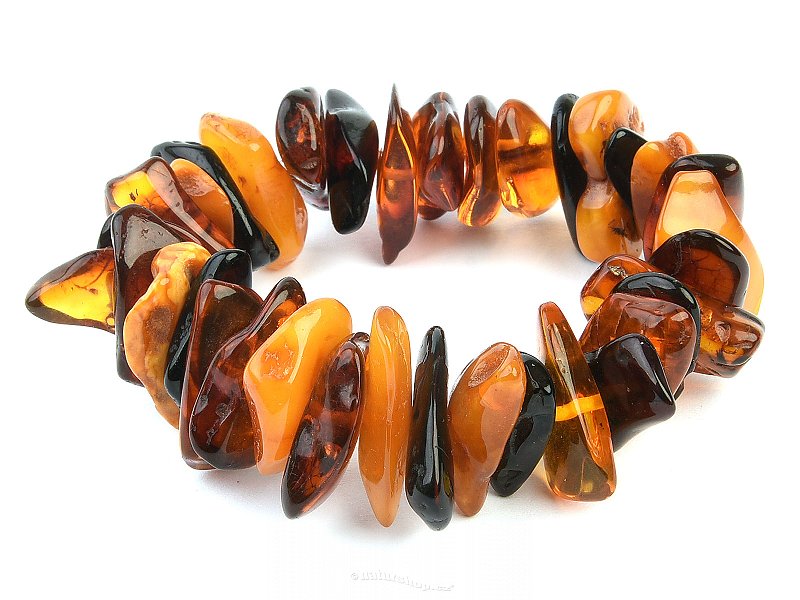 Amber bracelet larger stones mix 39g