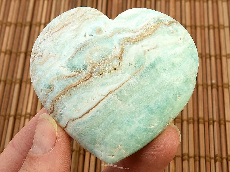 Srdce modrý aragonit (Pakistán) 109g