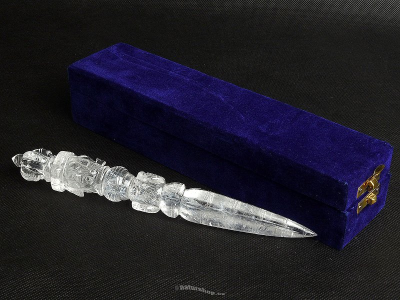 Crystal Phurba (India) in velvet box 198g