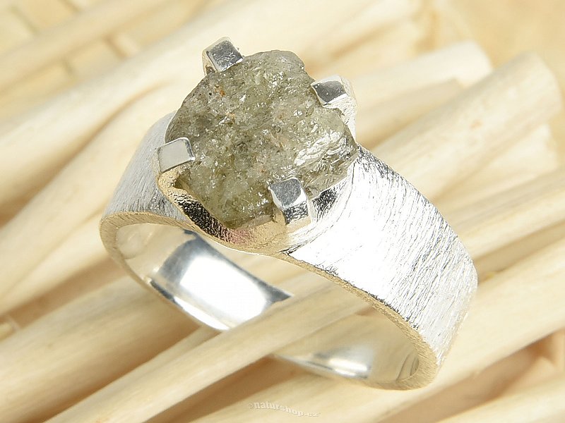 Diamant surový prsten Ag 925/1000 7,6g vel.59