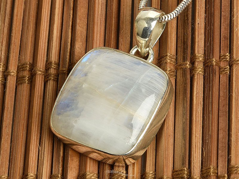 Moonstone pendant rectangle silver Ag 925/100 7.7g
