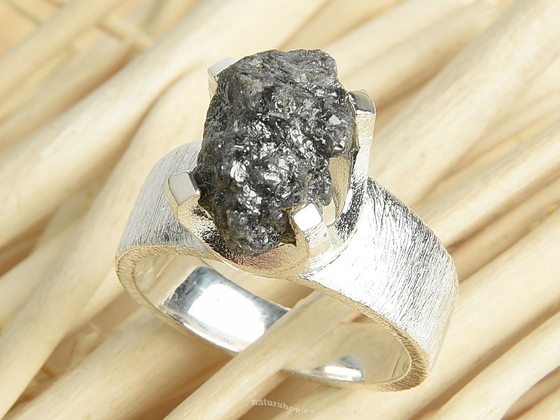 Diamant surový prsten Ag 925/1000 7,9g vel.54