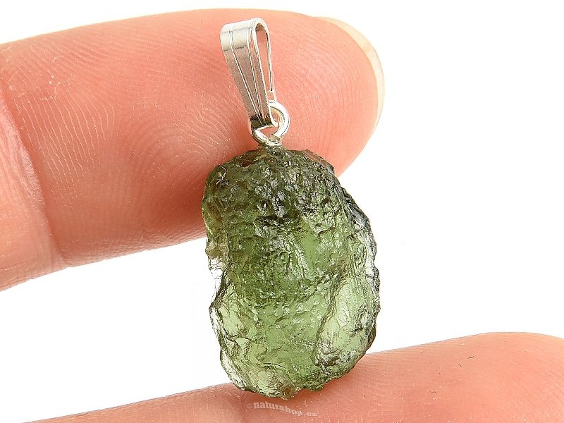 Moldavite pendant with handle Ag 925/1000 (1.8g)