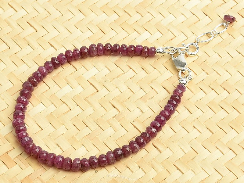 Ruby bracelet with buttons Ag 925/1000