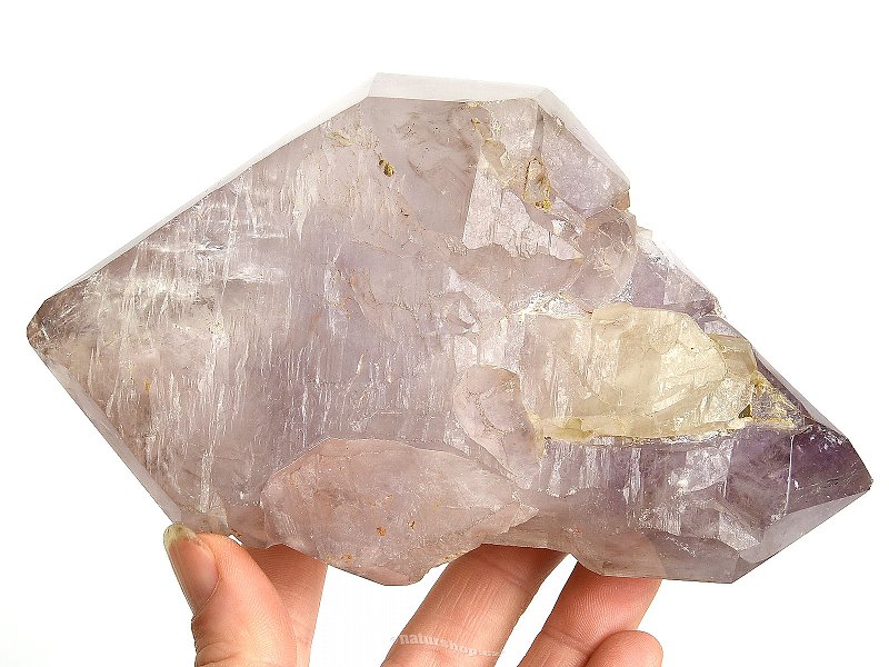 Amethyst with crystal semi-cut crystal 863g