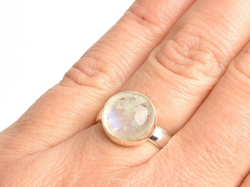 Ring with round moonstone Ag 925/1000