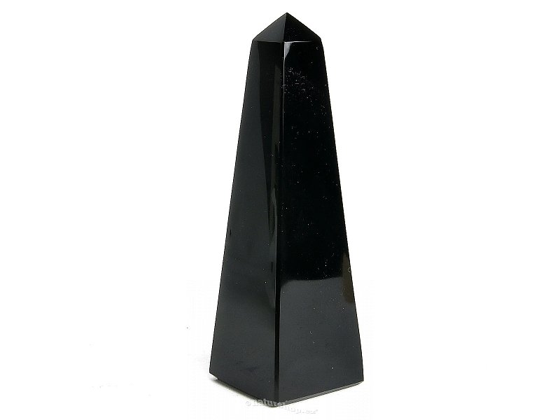 Obsidián černý hladký obelisk z Mexika 263g