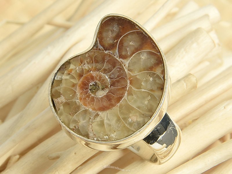 Ammonite ring size 57 Ag 925/1000 9g