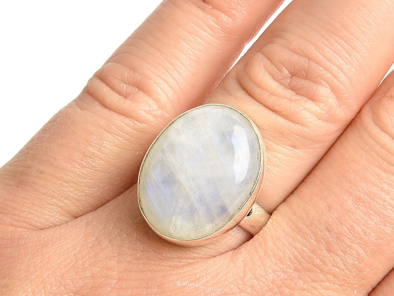 Moonstone ring oval size 57 Ag 925/1000 7.5g