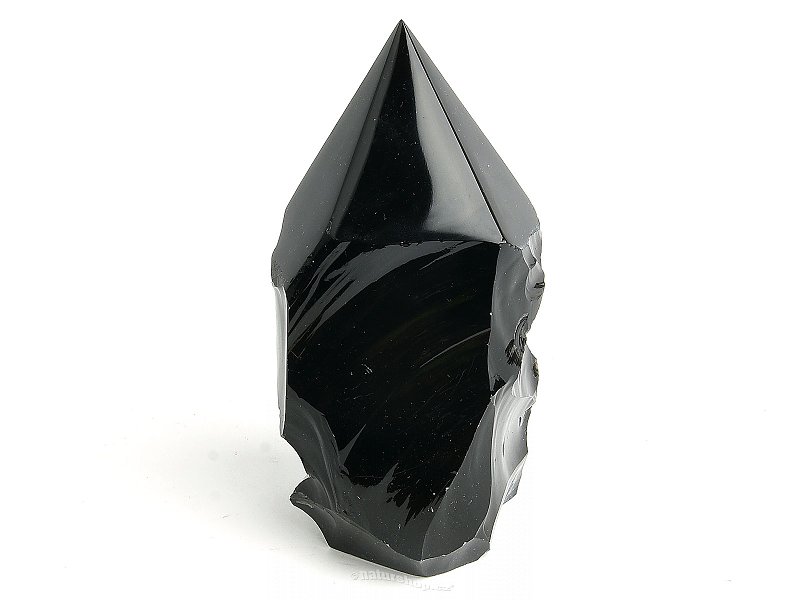 Obsidián černý velká špice z Mexika 1131g