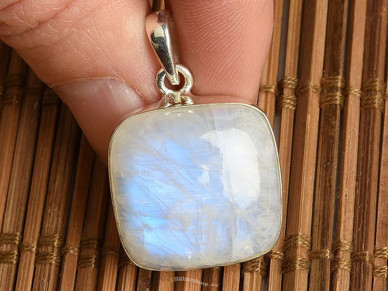 Pendant with square moonstone Ag 925/100 9.8g