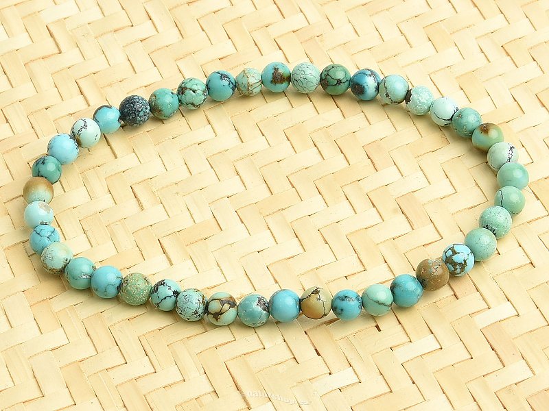 Turquoise right bracelet with balls 5mm