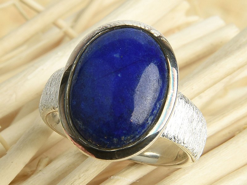 Lapis lazuli oval ring Ag 925/1000 11.4g size 60