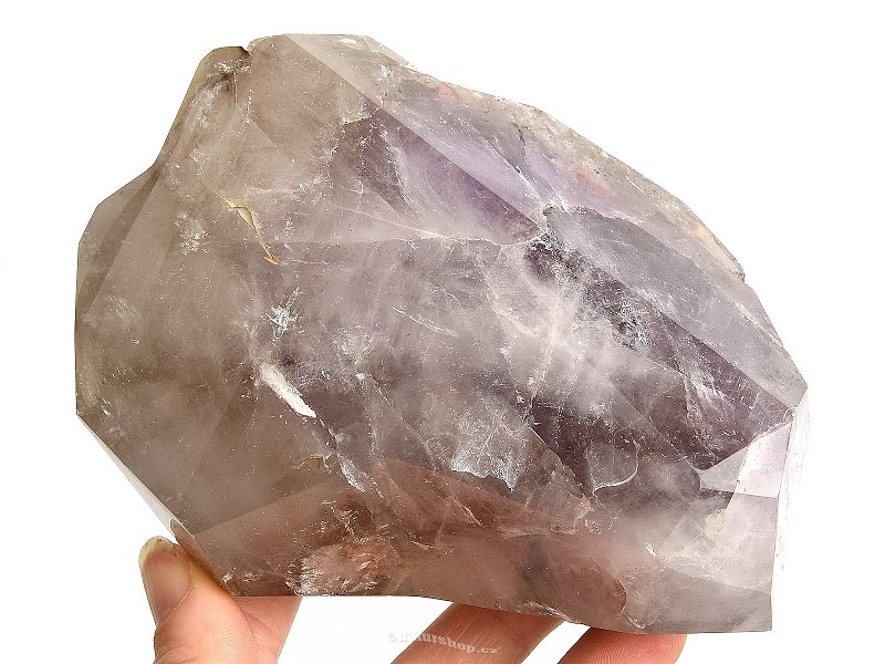 Amethyst with crystal and with brown crystal cut 1049g