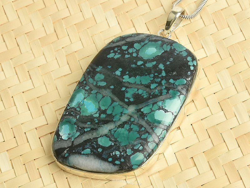 Turquoise pendant larger Ag 925/1000 21.4g
