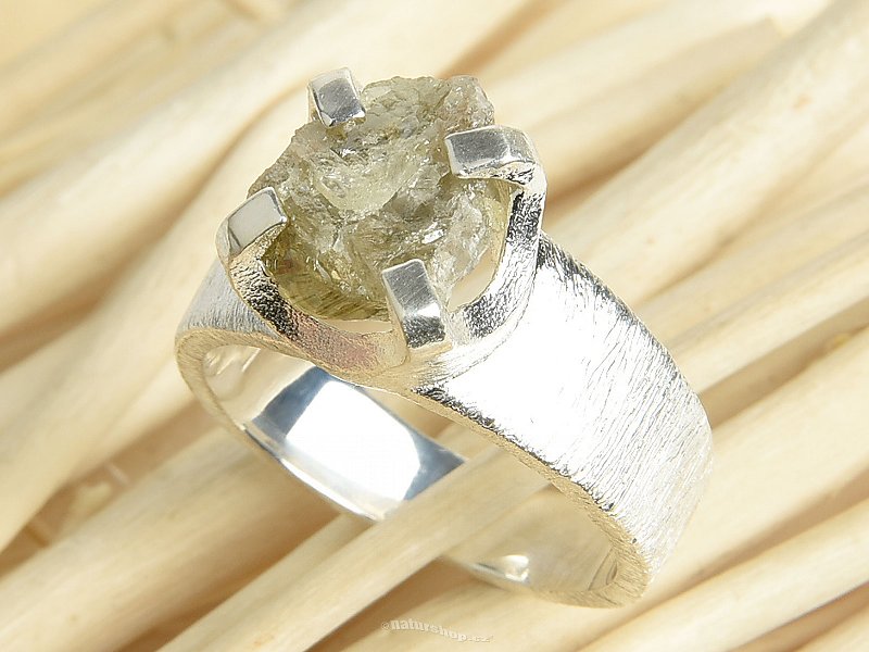 Diamant surový prsten Ag 925/1000 7,3g vel.54