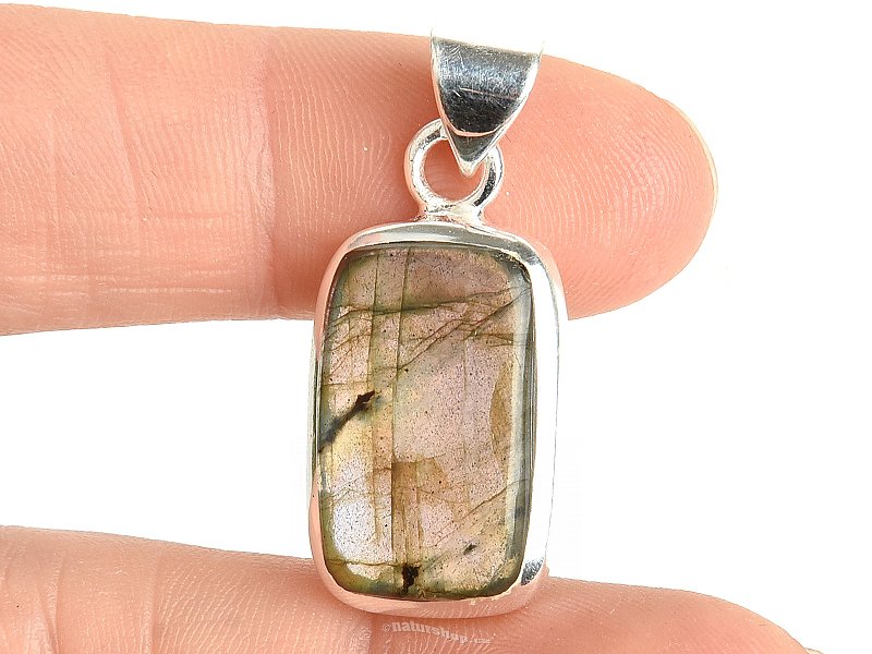 Labradorite pendant in the shape of a rectangle Ag 925/1000 5.2g
