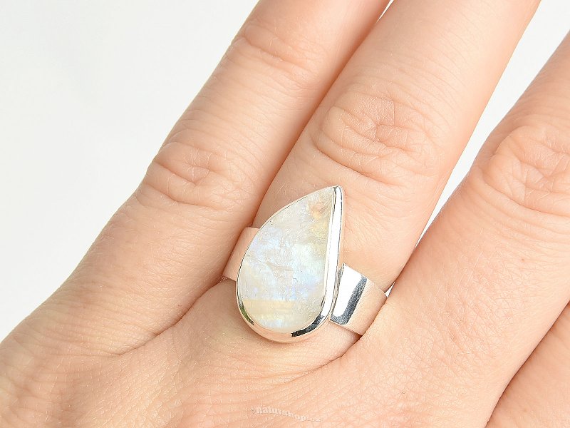 Moonstone raw ring size 53 Ag 925/1000 6g