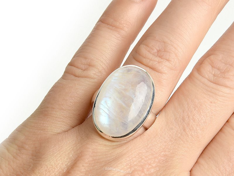 Ring moonstone oval size 60 Ag 925/1000 10.8g