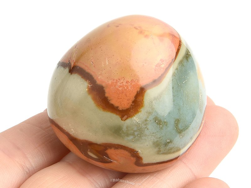 Smooth colorful jasper stone from Madagascar 89g