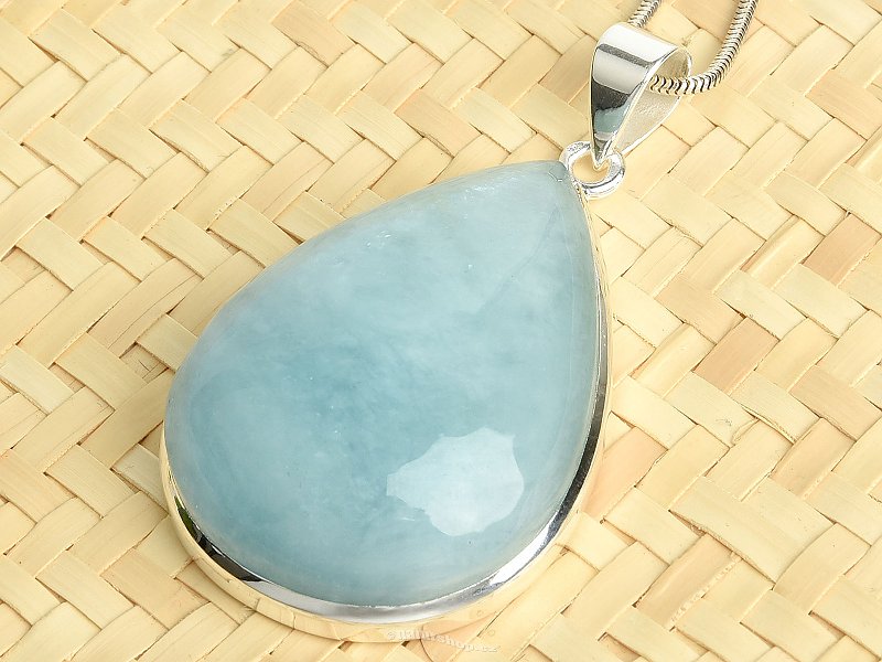Aquamarine silver pendant Ag 925/1000 25.2g