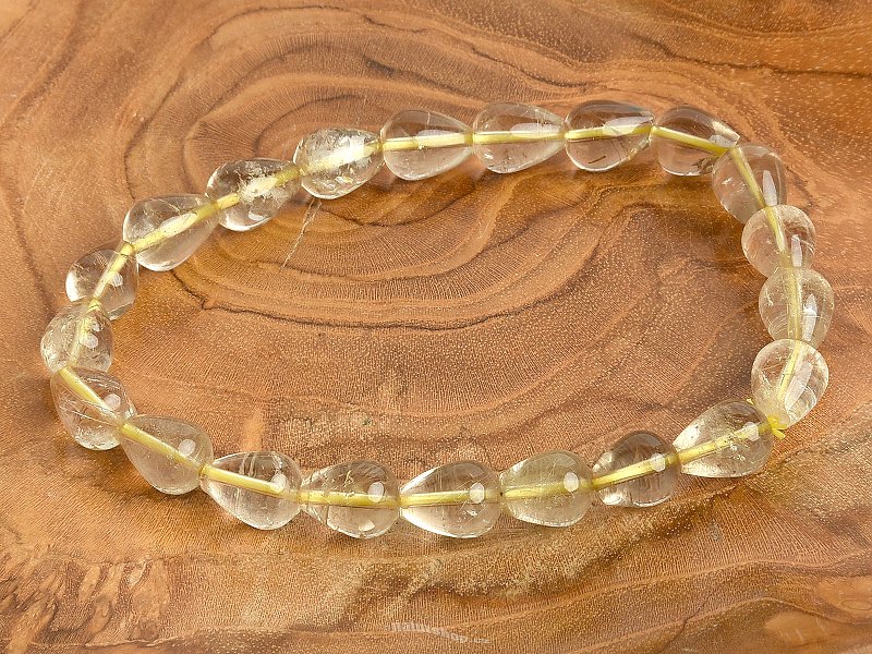 Sagenite in crystal teardrop bracelet