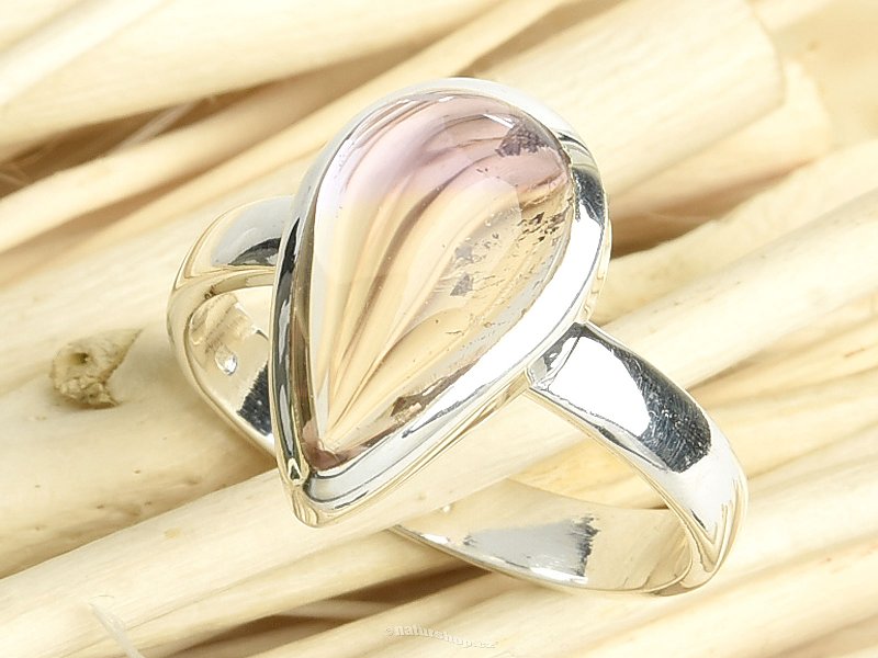 Stříbrný prsten s ametrínem vel.60 Ag 925/1000 4,7g
