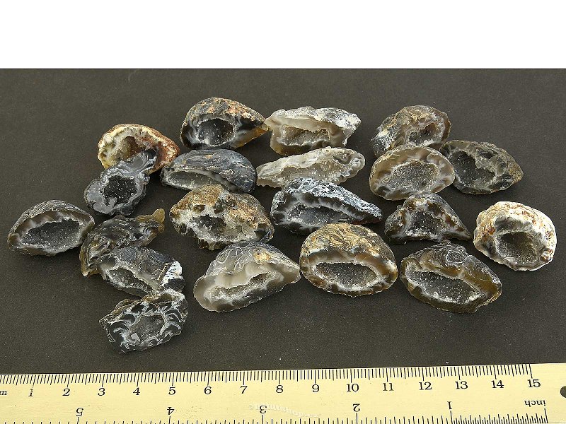 Pack of agate mini geodes from Brazil 20pcs (166g)