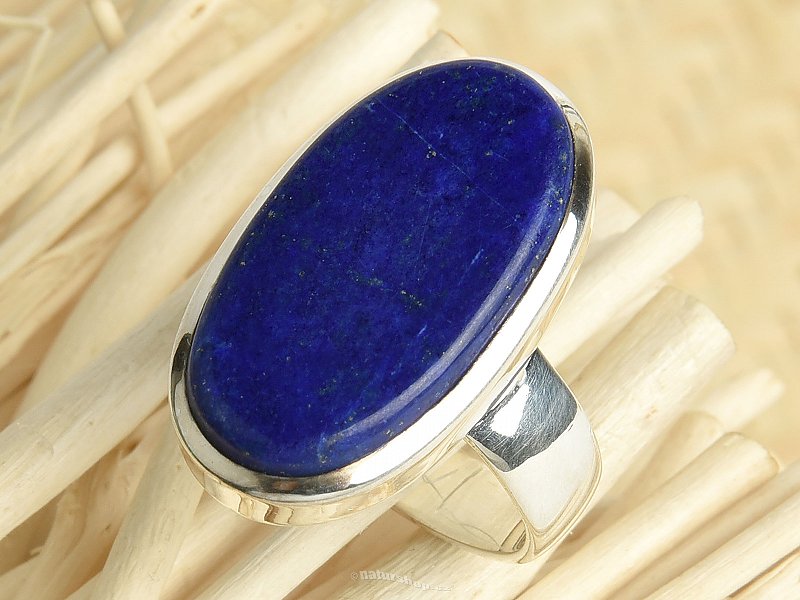 Lapis lazuli oval ring Ag 925/1000 10.7g size 59