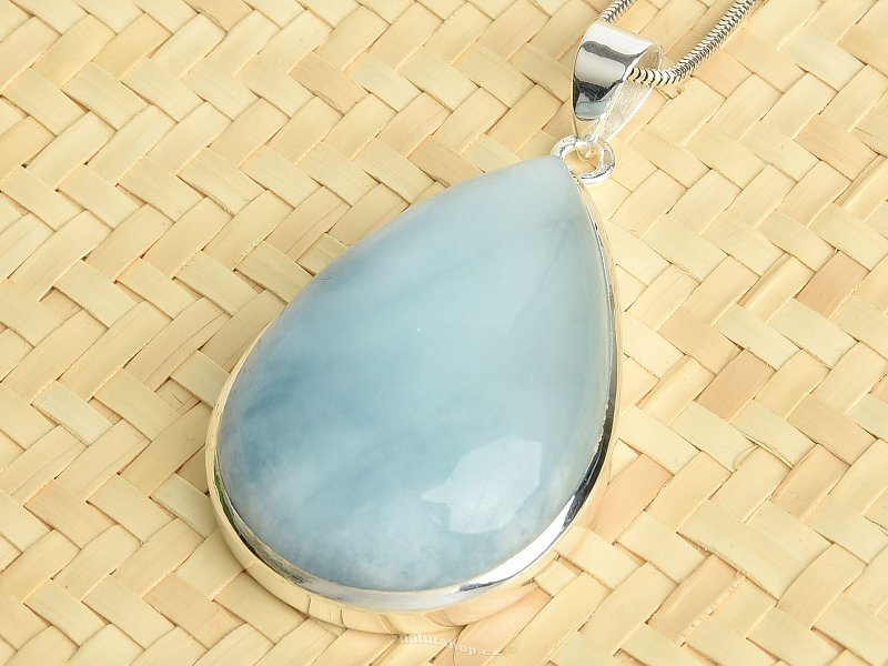 Aquamarine pendant silver Ag 925/1000 25.2g