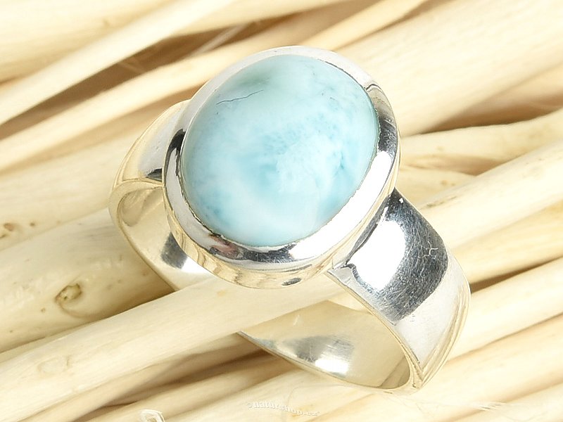 Ring with larimar Ag 925/1000 (size 58) 6.3g