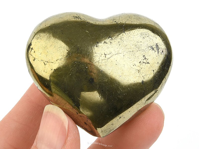 Chalcopyrite heart from Peru 107g