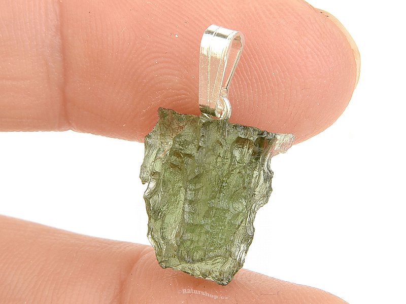 Pendant made of moldavite with a handle Ag 925/1000 1.6g