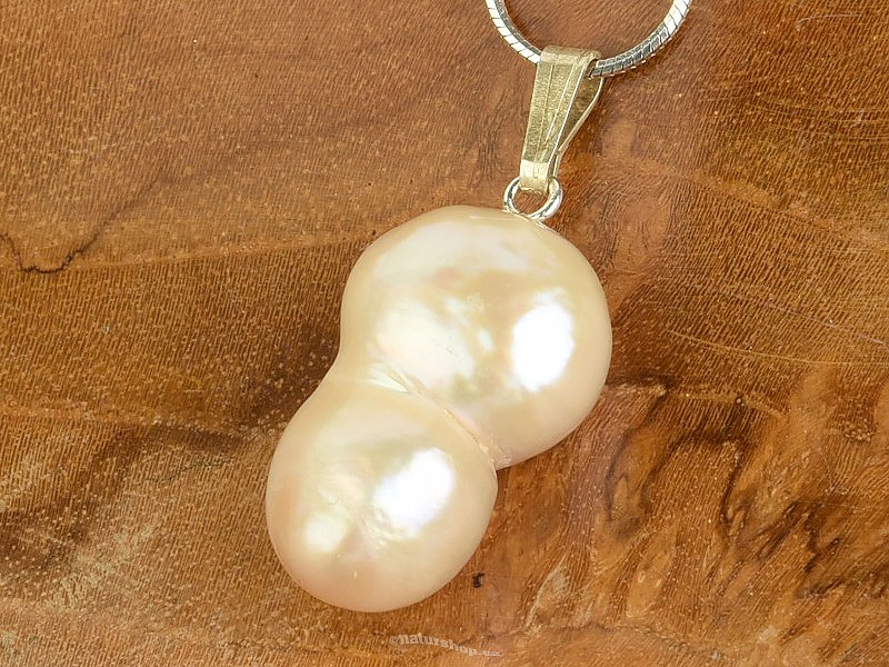 Pendant with river pearl Ag 925/1000 handle 4.6g