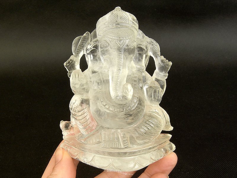 Ganesha z křišťálu 393g