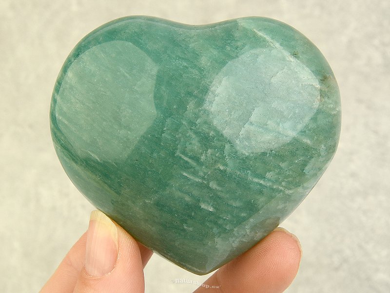 Smooth amazonite heart from Madagascar 241g