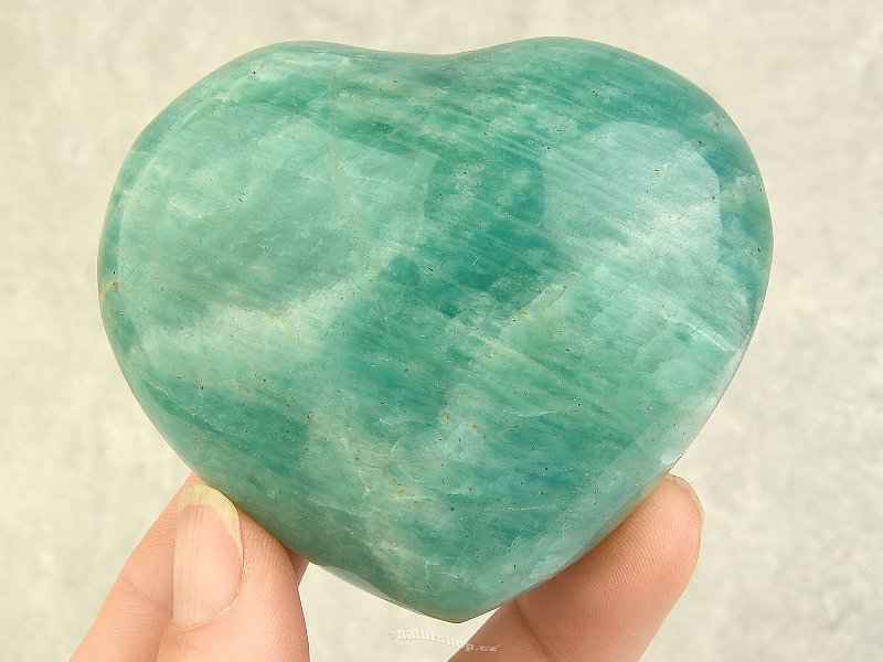 Smooth amazonite heart from Madagascar 247g
