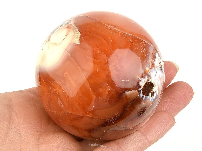 Carnelian ball from Madagascar Ø65mm