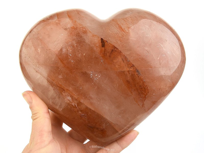 Big heart crystal with hematite from Madagascar 2302g