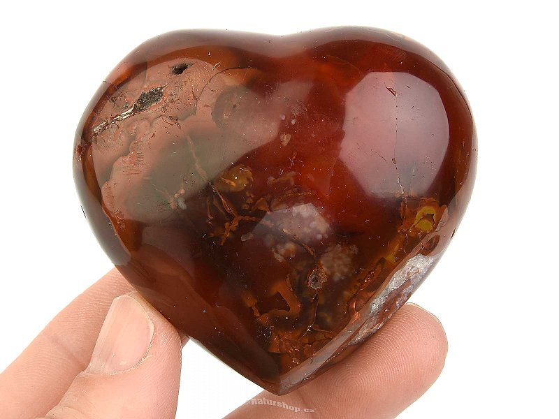 Karneol srdce s dutinkou z Madagaskaru 157g