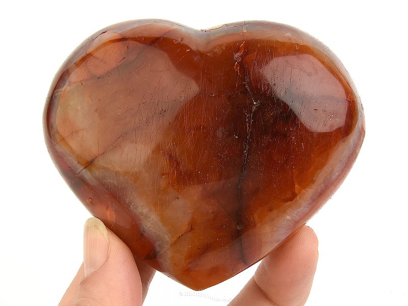 Carnelian heart from Madagascar 337g
