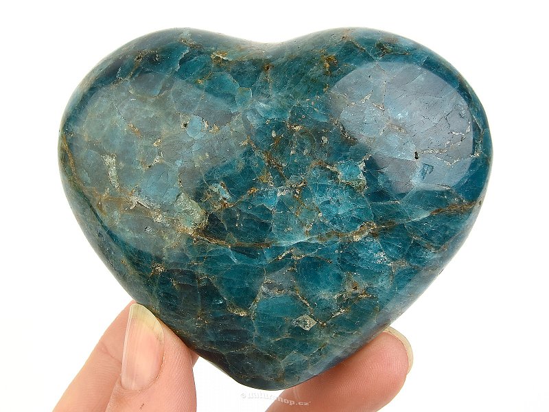 Apatit modrý srdce z Madagaskaru 358g