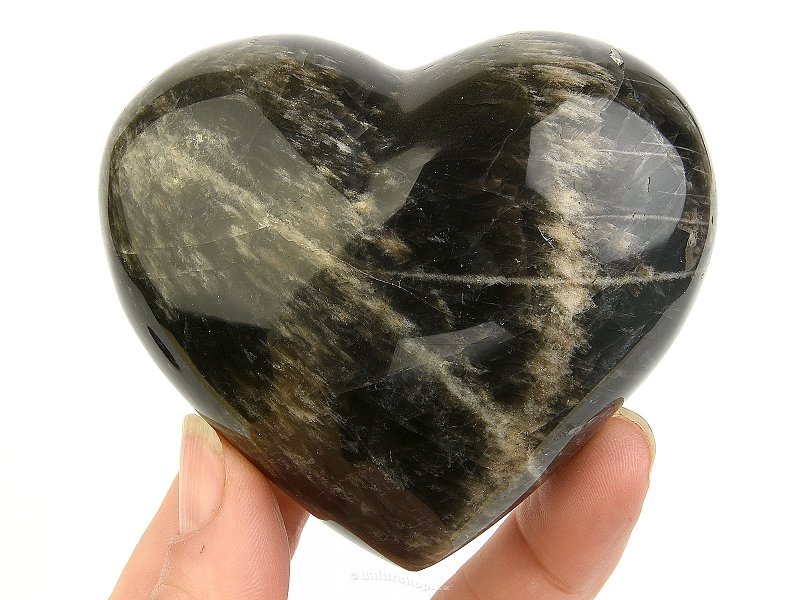 Dark feldspar heart from Madagascar 326g