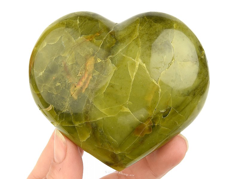 Zelený opál srdce 290g z Madagaskaru