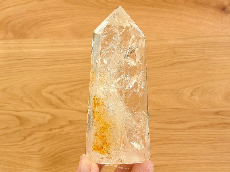 Cut crystal point with limonite from Madagascar 250g
