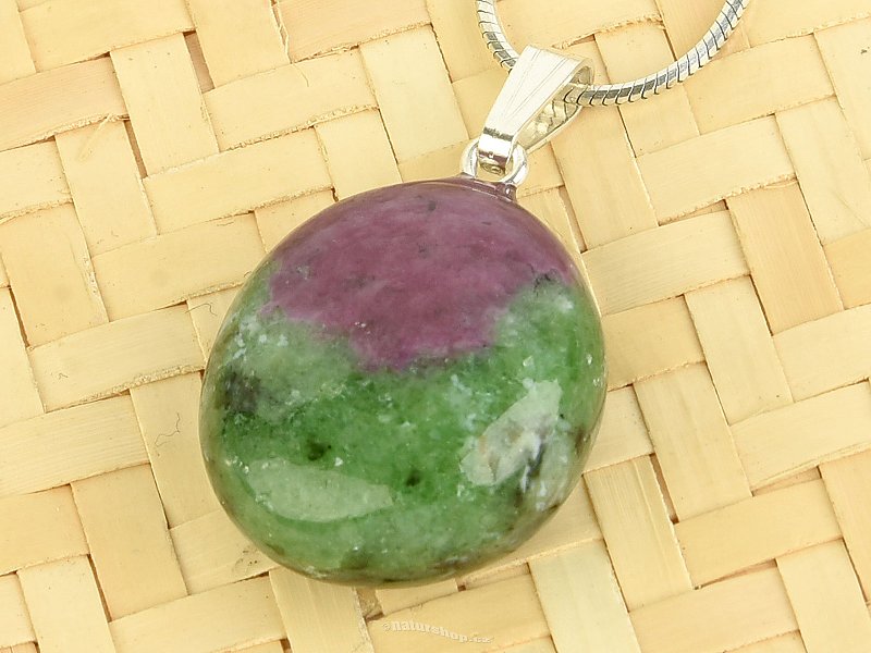 Ruby in zoisite pendant handle Ag 925/1000 5.2g