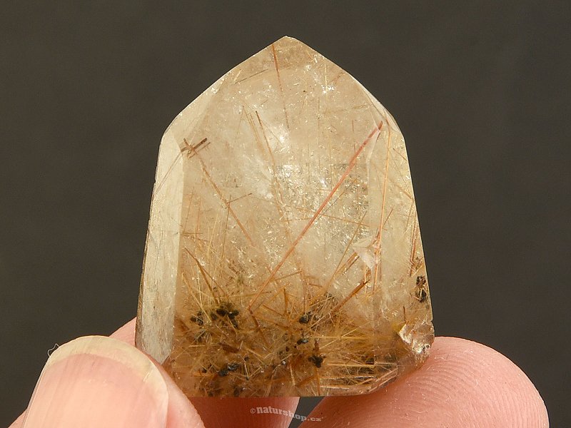 Crystal with rutile point small from Madagascar 11g