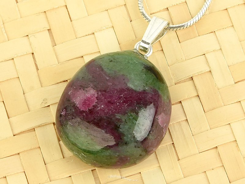 Ruby in zoisite QEX pendant handle Ag 925/1000 6.6g
