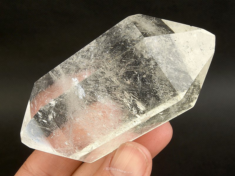 Oboustranný krystal z křišťálu broušený Madagaskar 143g