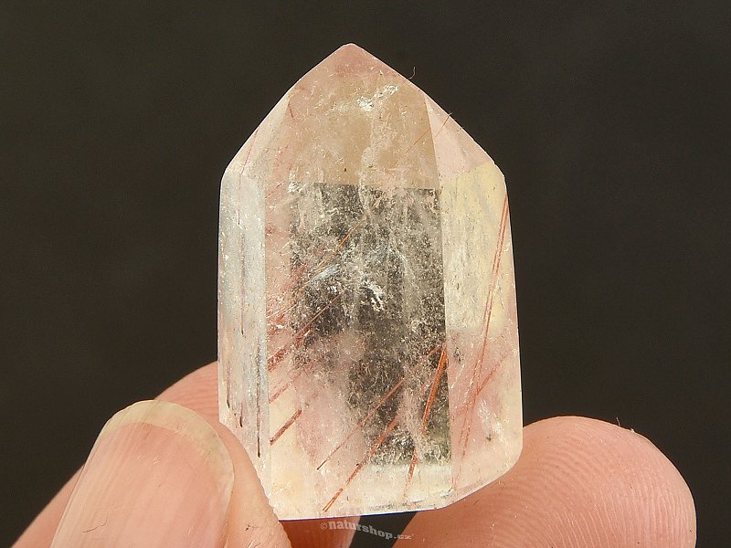 Crystal with rutile point small from Madagascar 8g